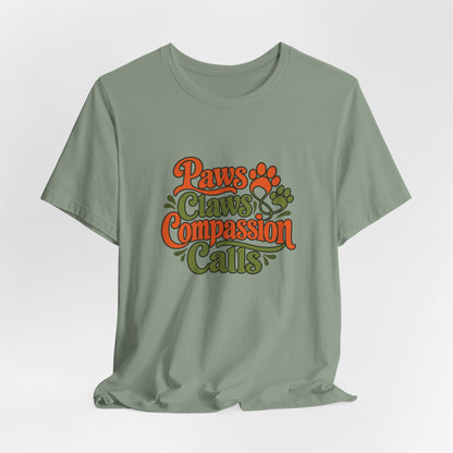 Paws Claws Compassion Vet Tee
