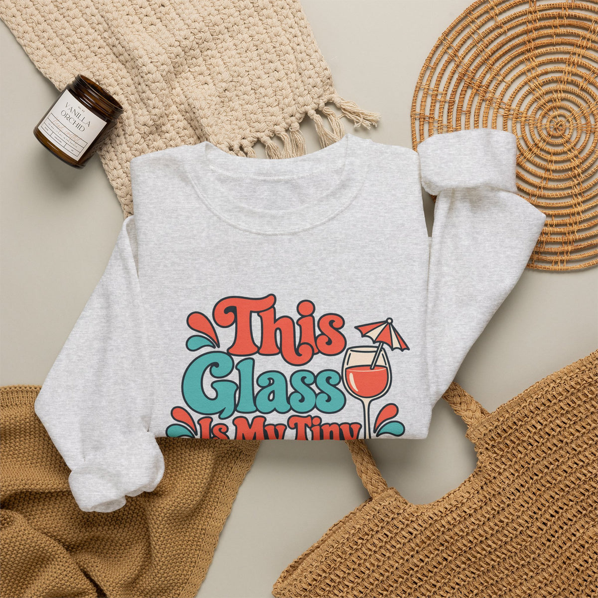 Tiny Vacation Wine Sweatshirt