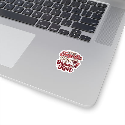 House Red Color Club Sticker
