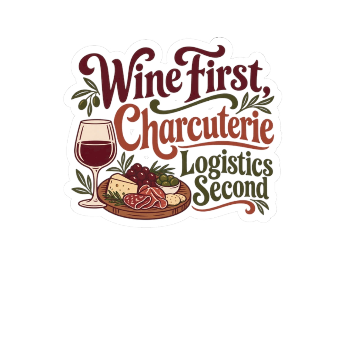 Charcuterie Logistics Wine Sticker