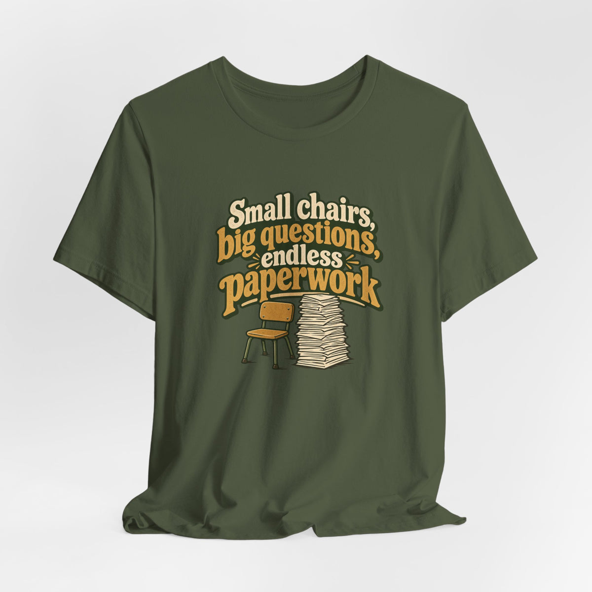 Small Chairs Big Questions Tee