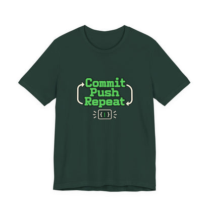 Commit Push Repeat Programmer Tee