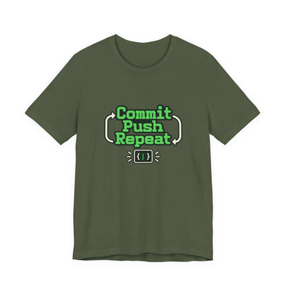 Commit Push Repeat Programmer Tee