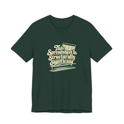 Spreadsheet Structural Support Tee
