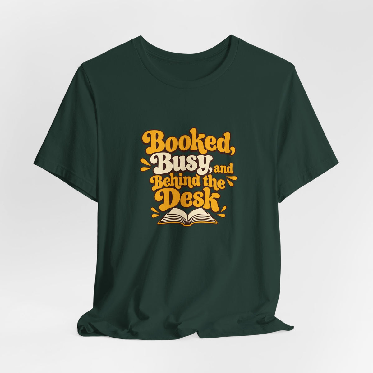 Booked And Busy Librarian Vintage Tee