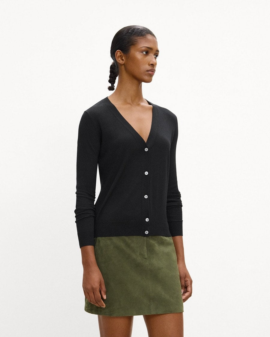 V-Neck Cardigan in Regal Wool
