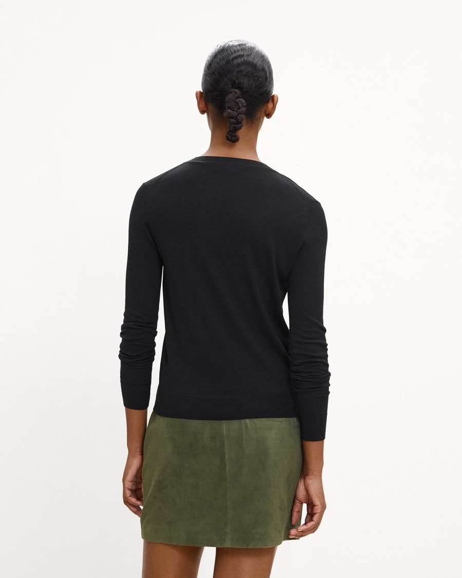 V-Neck Cardigan in Regal Wool