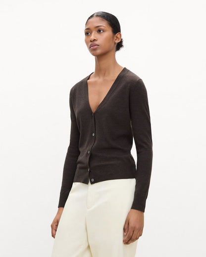 V-Neck Cardigan in Regal Wool