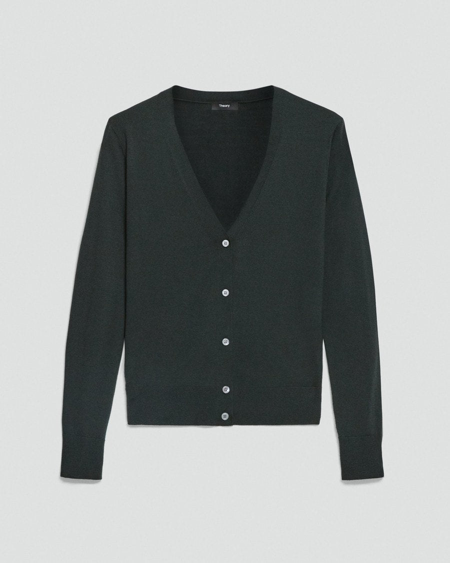 V-Neck Cardigan in Regal Wool