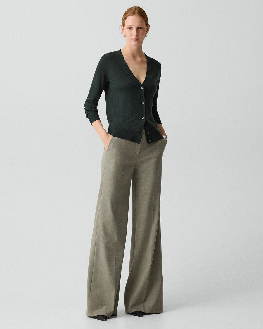 V-Neck Cardigan in Regal Wool