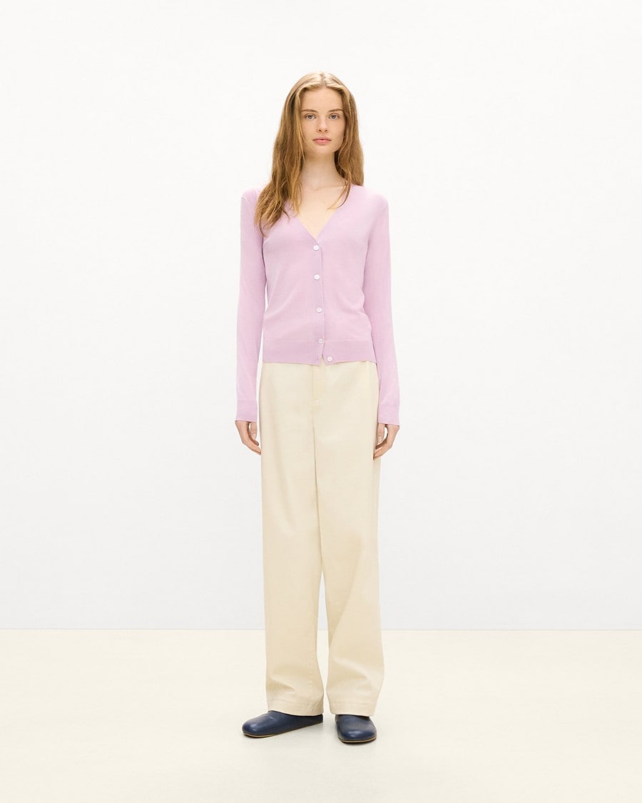 V-Neck Cardigan in Regal Wool