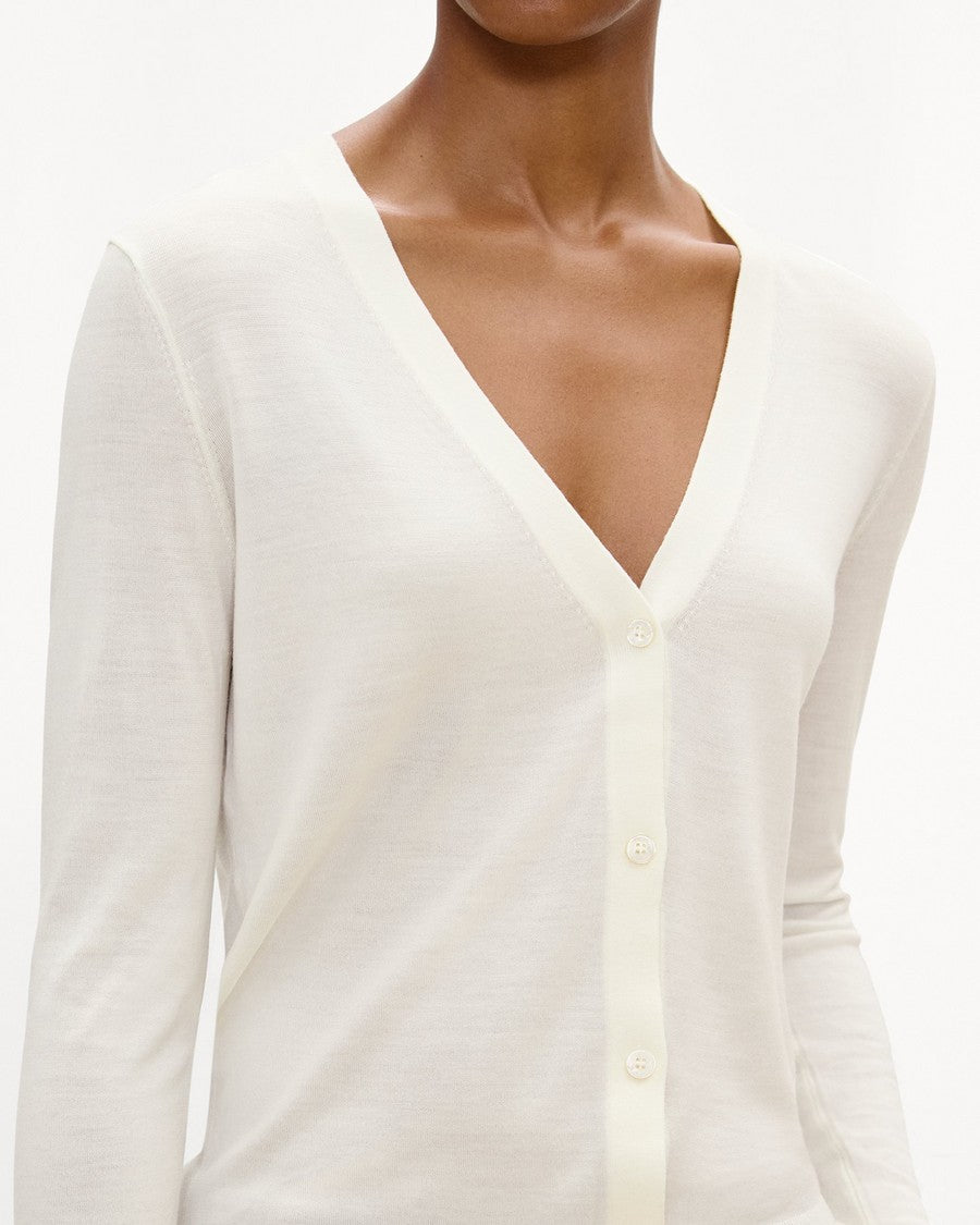 V-Neck Cardigan in Regal Wool