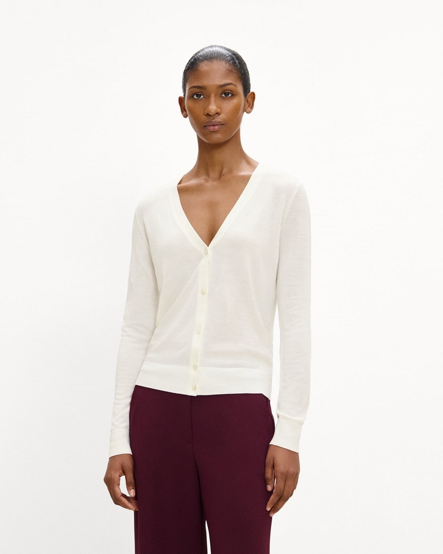V-Neck Cardigan in Regal Wool