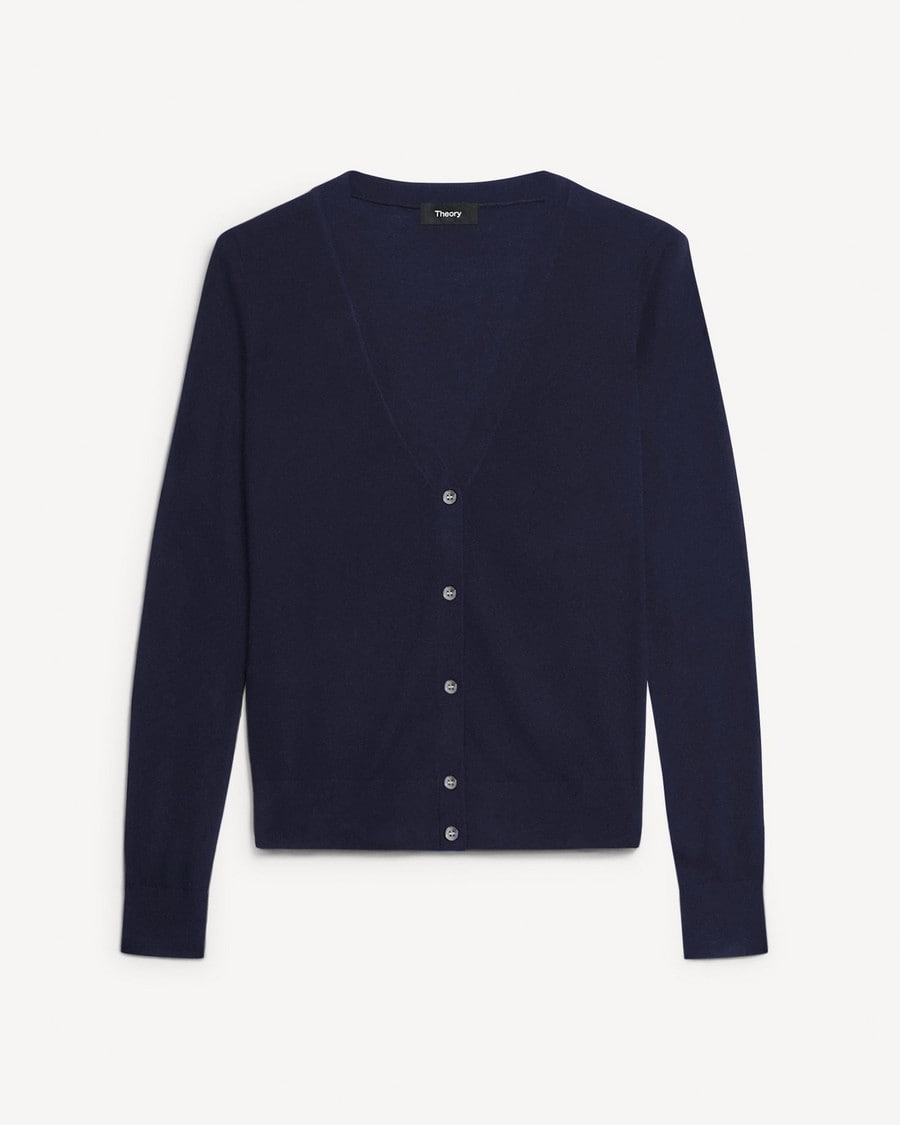 V-Neck Cardigan in Regal Wool