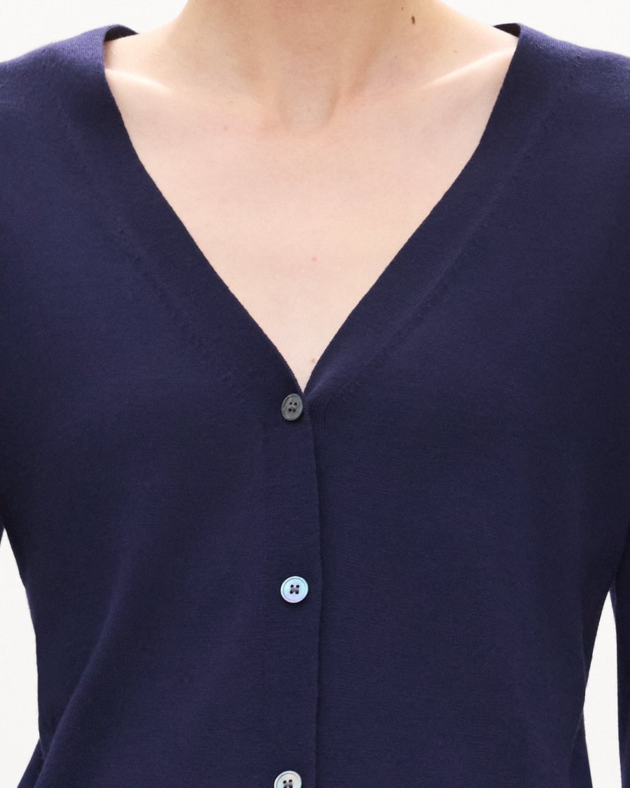 V-Neck Cardigan in Regal Wool