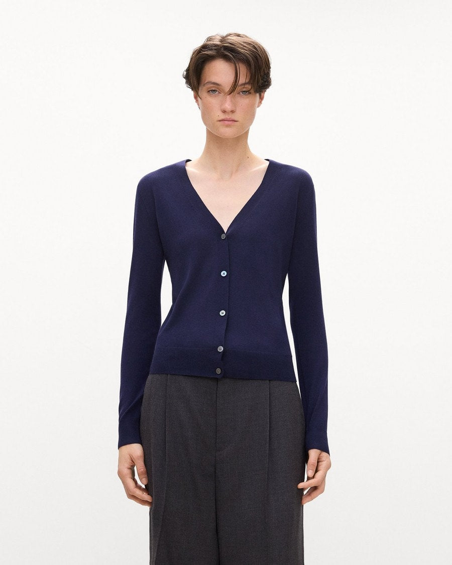V-Neck Cardigan in Regal Wool