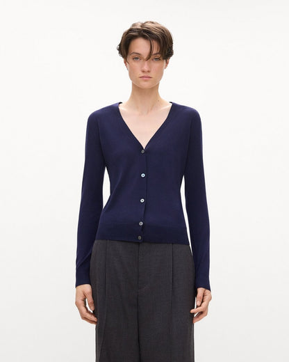 V-Neck Cardigan in Regal Wool