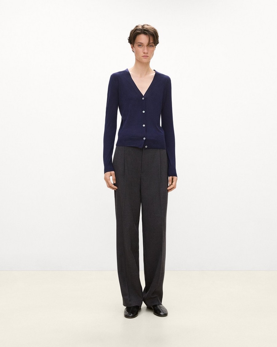 V-Neck Cardigan in Regal Wool