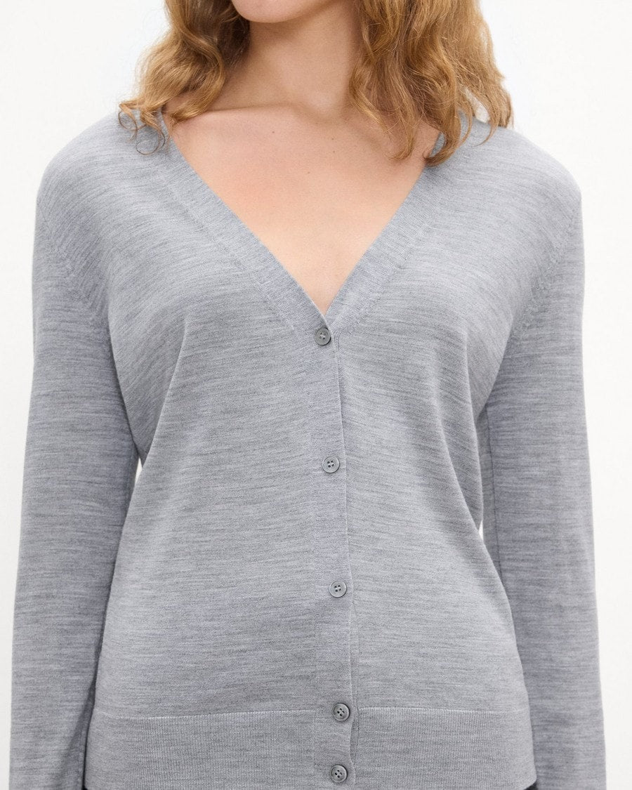 V-Neck Cardigan in Regal Wool