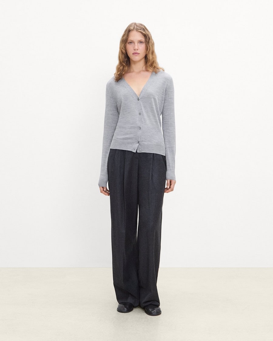 V-Neck Cardigan in Regal Wool