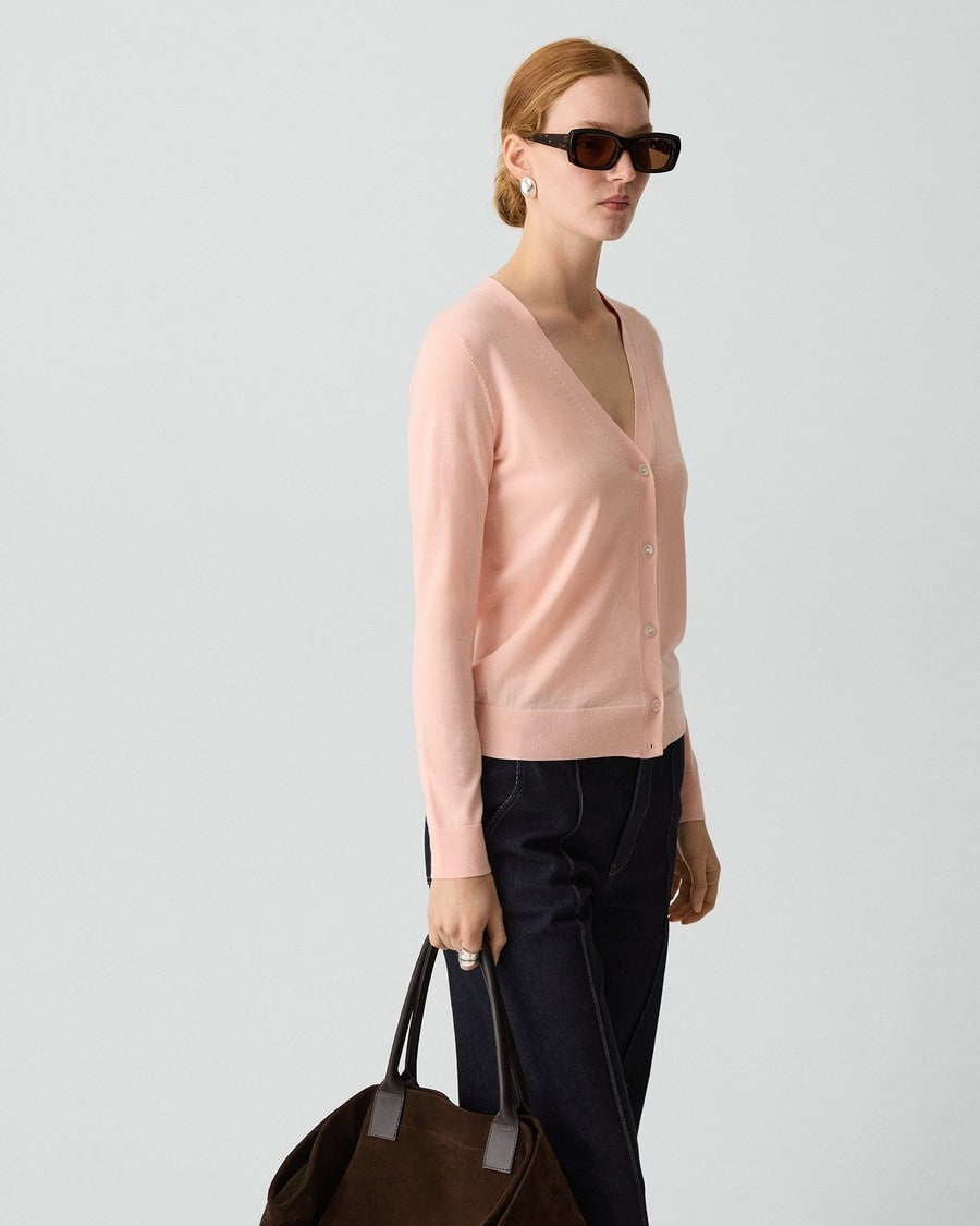 V-Neck Cardigan in Regal Wool