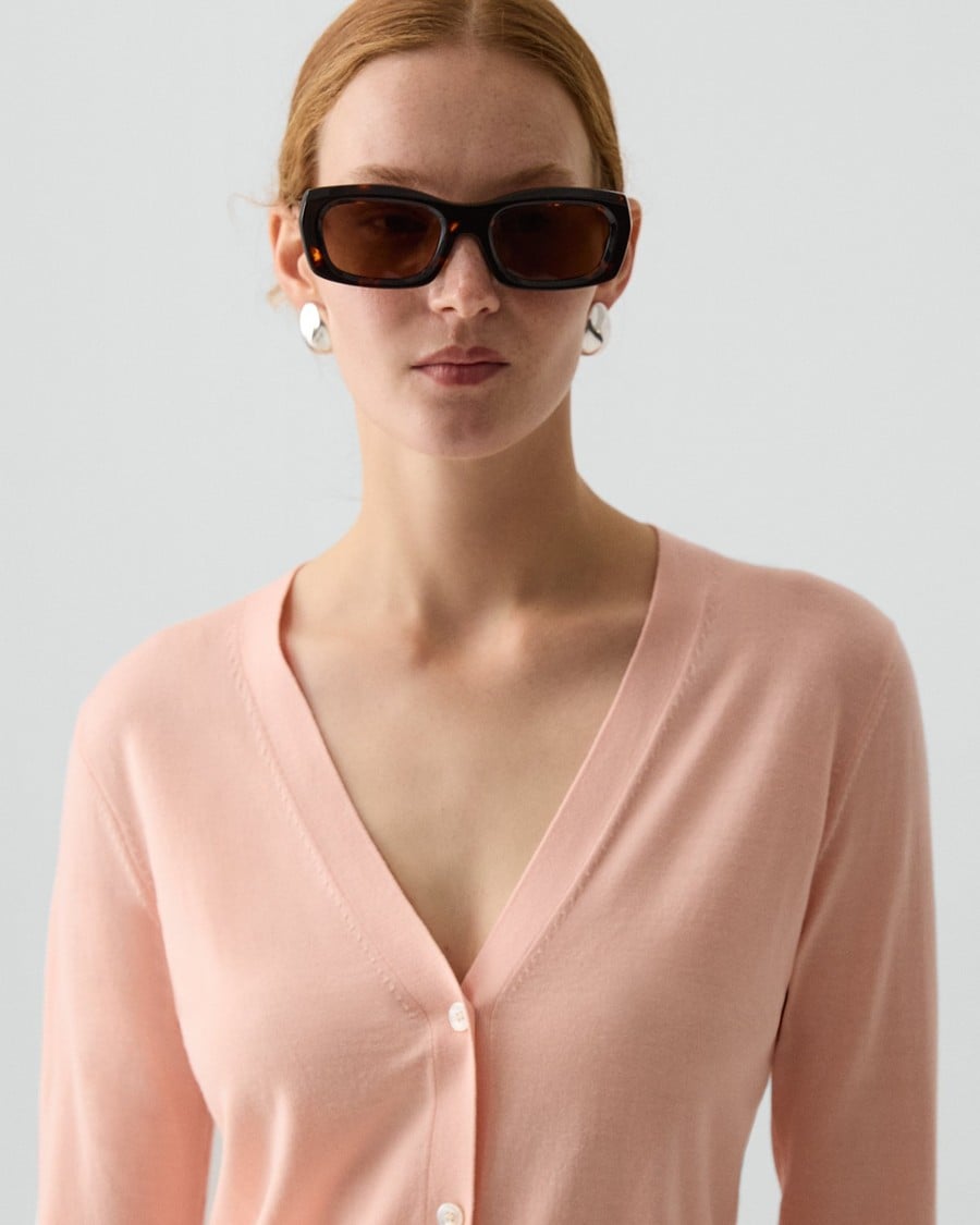 V-Neck Cardigan in Regal Wool