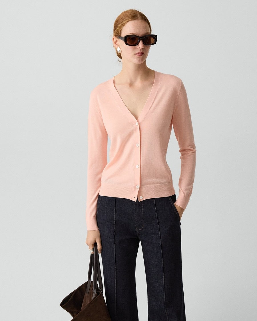 V-Neck Cardigan in Regal Wool