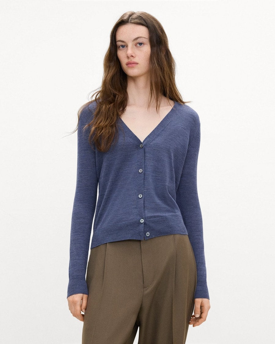 V-Neck Cardigan in Regal Wool