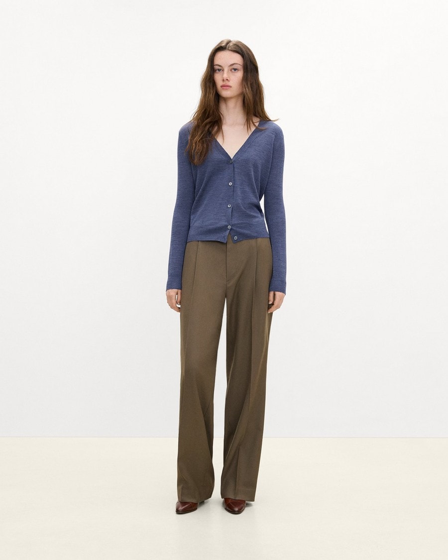 V-Neck Cardigan in Regal Wool