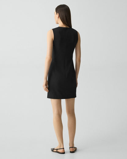 Sleeveless Fitted Dress in Good Wool