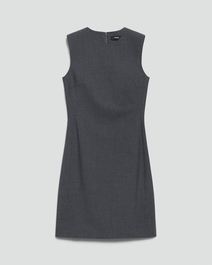 Sleeveless Fitted Dress in Good Wool