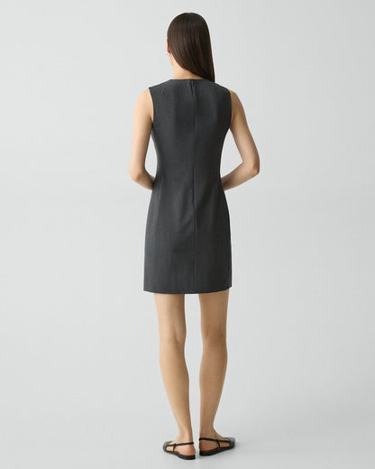 Sleeveless Fitted Dress in Good Wool
