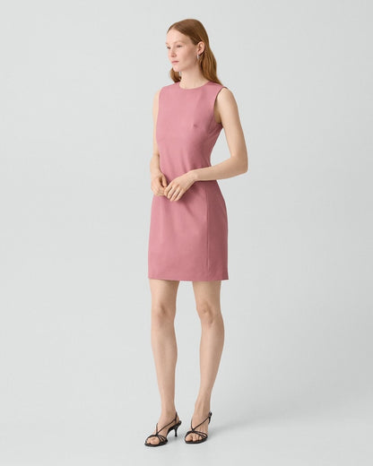 Sleeveless Fitted Dress in Good Wool