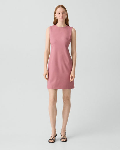 Sleeveless Fitted Dress in Good Wool