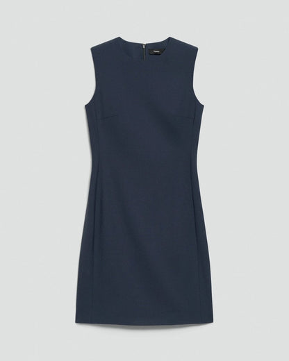 Sleeveless Fitted Dress in Good Wool