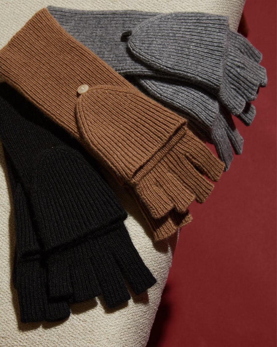 Fold-Back Gloves in Cashmere