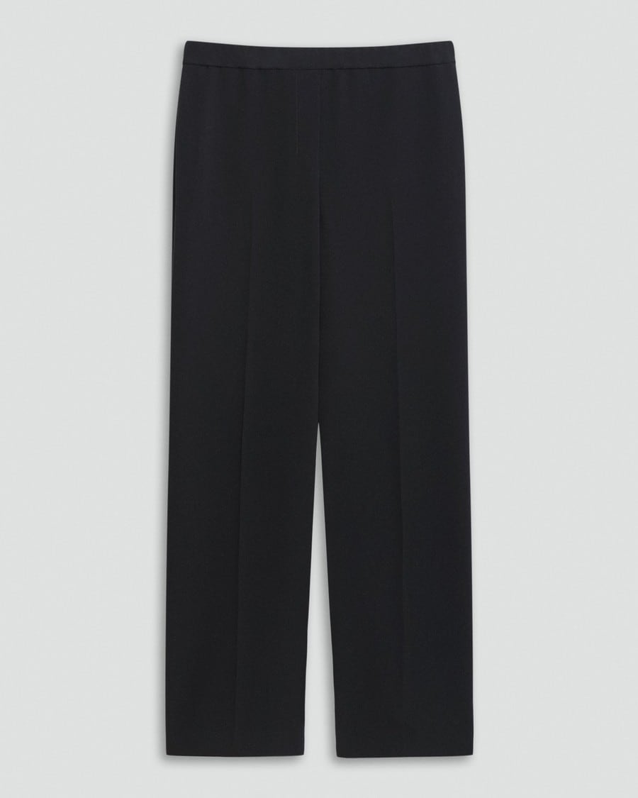 Wide-Leg Pull-On Pant in Admiral Crepe