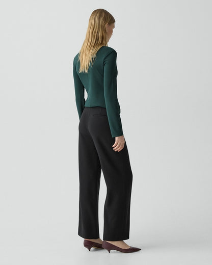 Wide-Leg Pull-On Pant in Admiral Crepe
