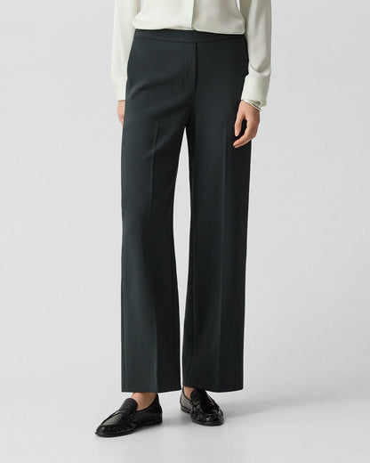 Wide-Leg Pull-On Pant in Admiral Crepe