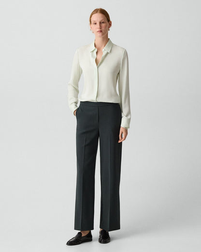 Wide-Leg Pull-On Pant in Admiral Crepe