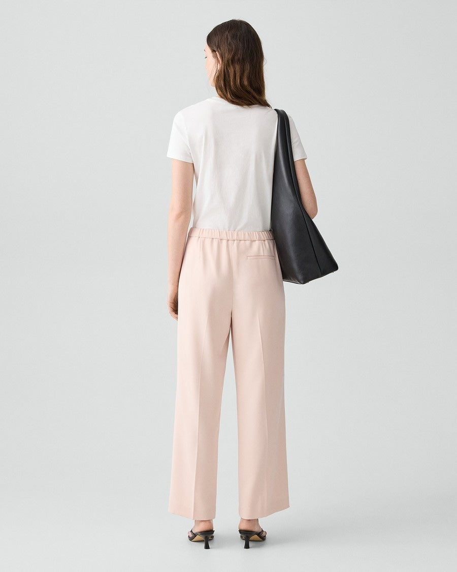 Wide-Leg Pull-On Pant in Admiral Crepe
