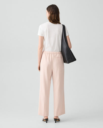 Wide-Leg Pull-On Pant in Admiral Crepe