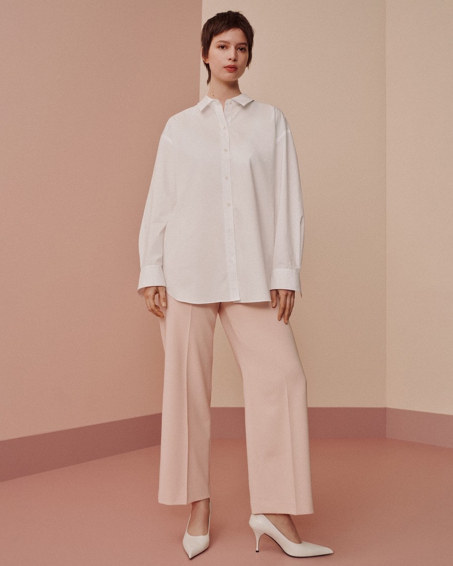 Wide-Leg Pull-On Pant in Admiral Crepe