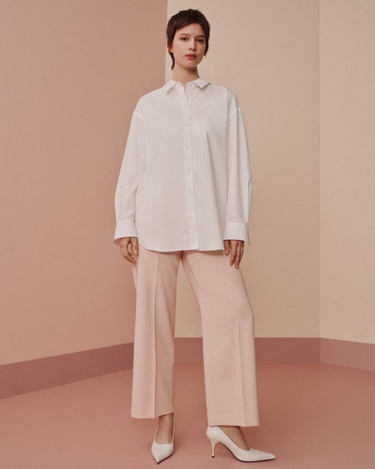 Wide-Leg Pull-On Pant in Admiral Crepe