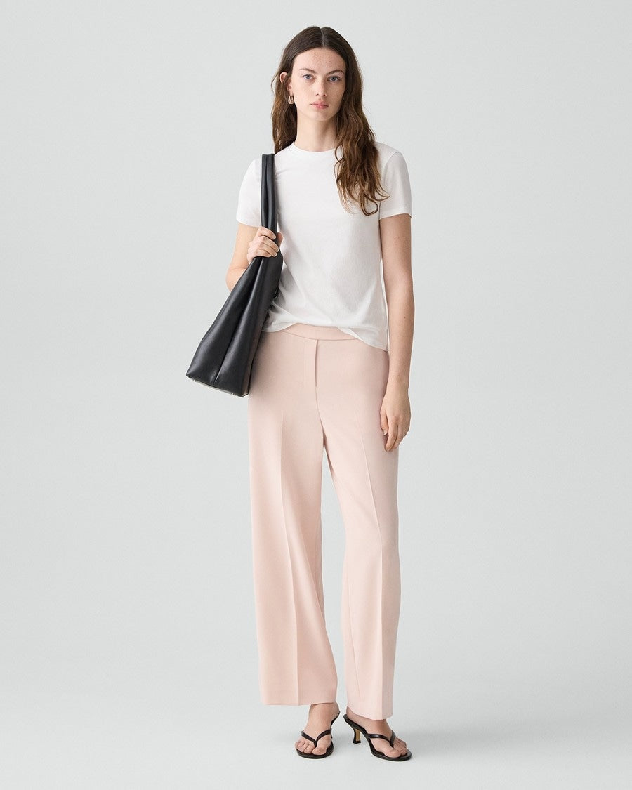 Wide-Leg Pull-On Pant in Admiral Crepe