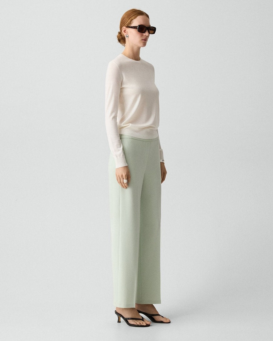 Wide-Leg Pull-On Pant in Admiral Crepe