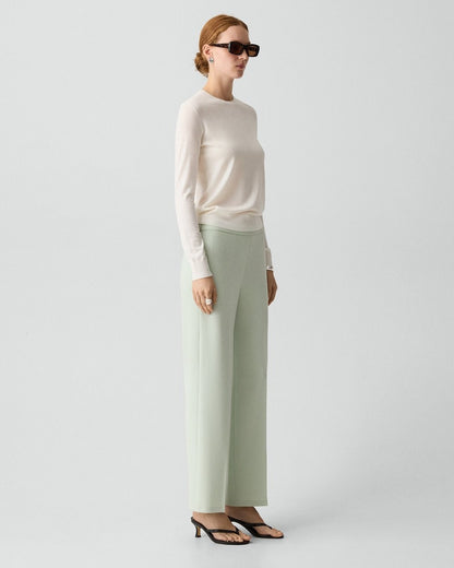 Wide-Leg Pull-On Pant in Admiral Crepe