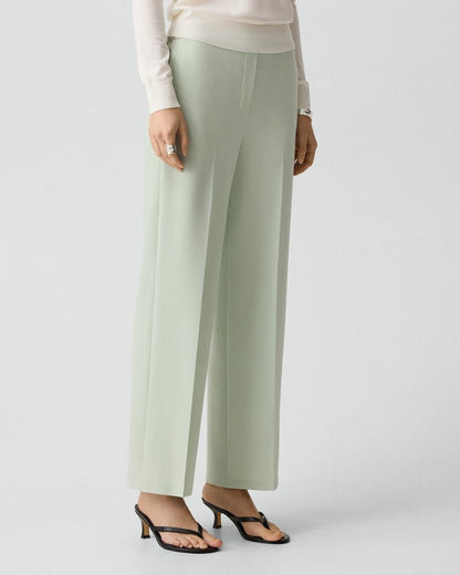 Wide-Leg Pull-On Pant in Admiral Crepe