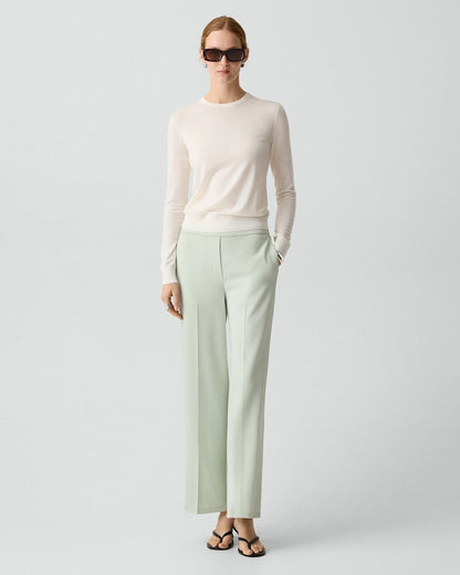 Wide-Leg Pull-On Pant in Admiral Crepe