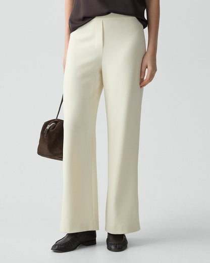 Wide-Leg Pull-On Pant in Admiral Crepe